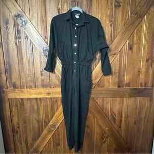 Vintage 1980s Calhoun Black Jumpsuit Romper Size 5/6 made in the USA